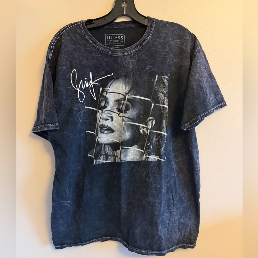J.Lo Jennifer Lopez x Guess Colab Black Graphic Tee